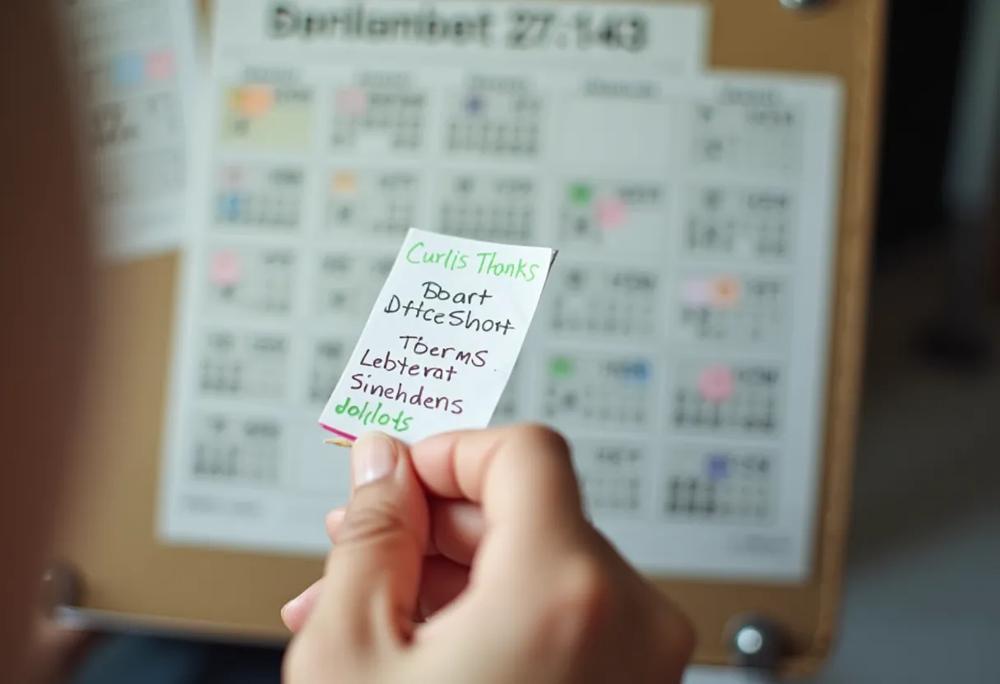 Marked calendar