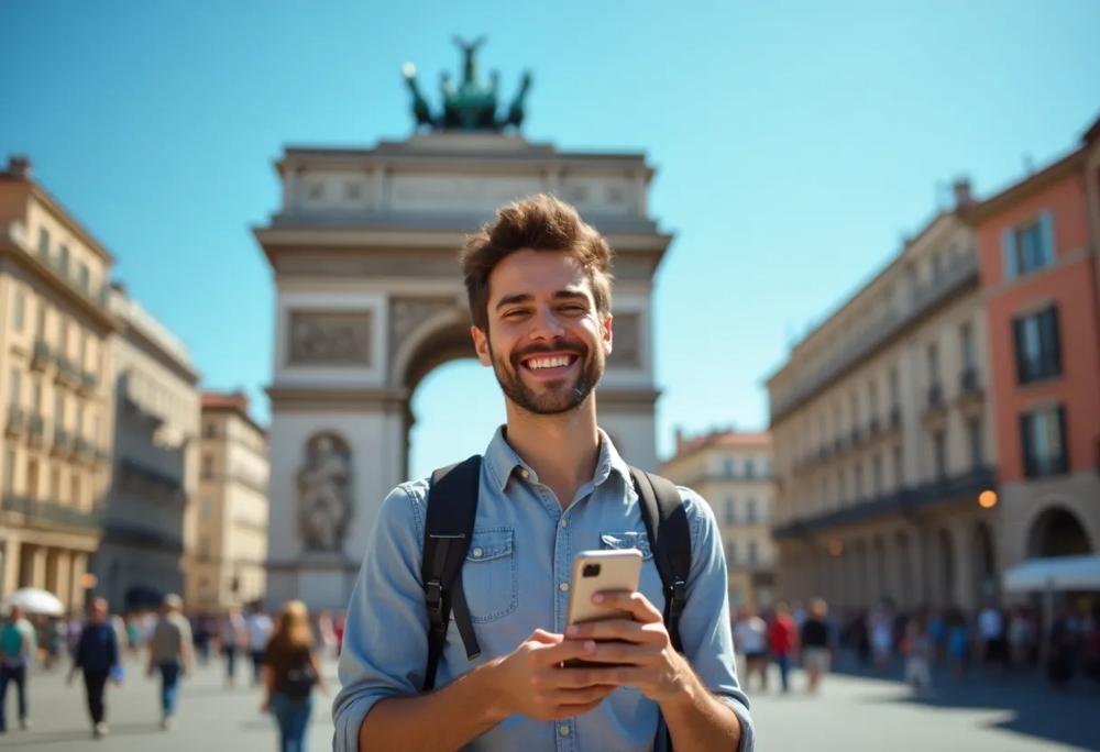 happy traveler