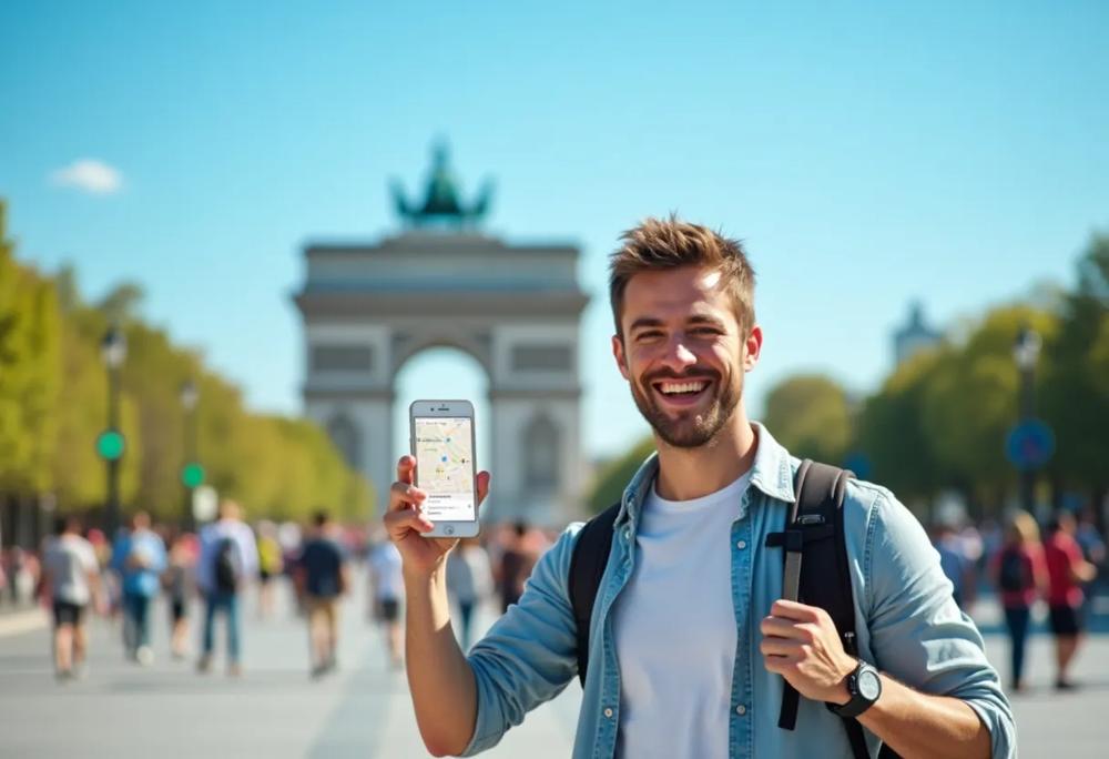 happy traveler