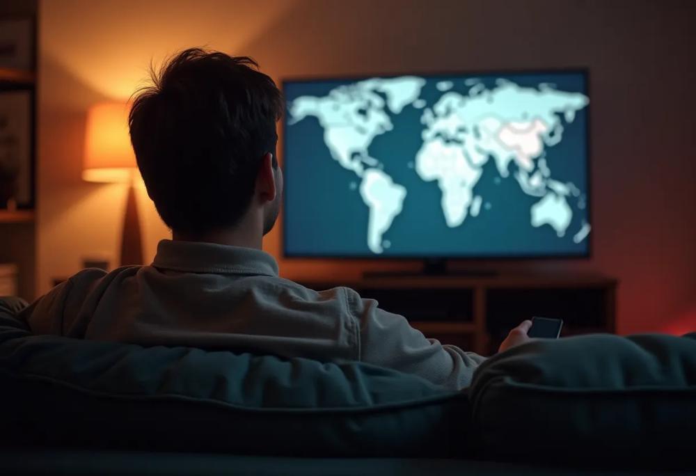 watching tv